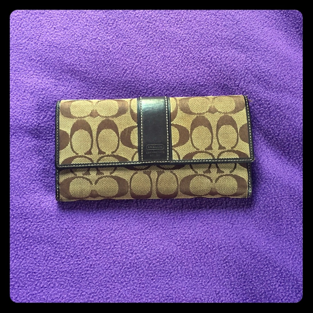 Brown Logo Coach Wallet